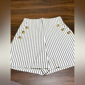 Zara Nautical High Waisted Nautical Shorts